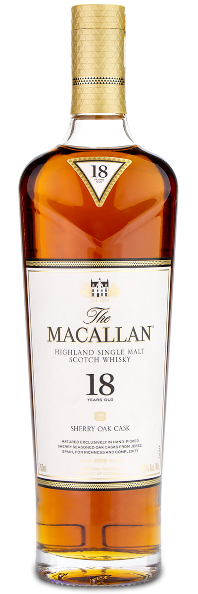 Macallan 18-Year Sherry Oak Cask Single Malt Scotch Bottle