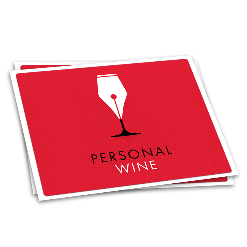 Personalized Wide Wine Label (Single)