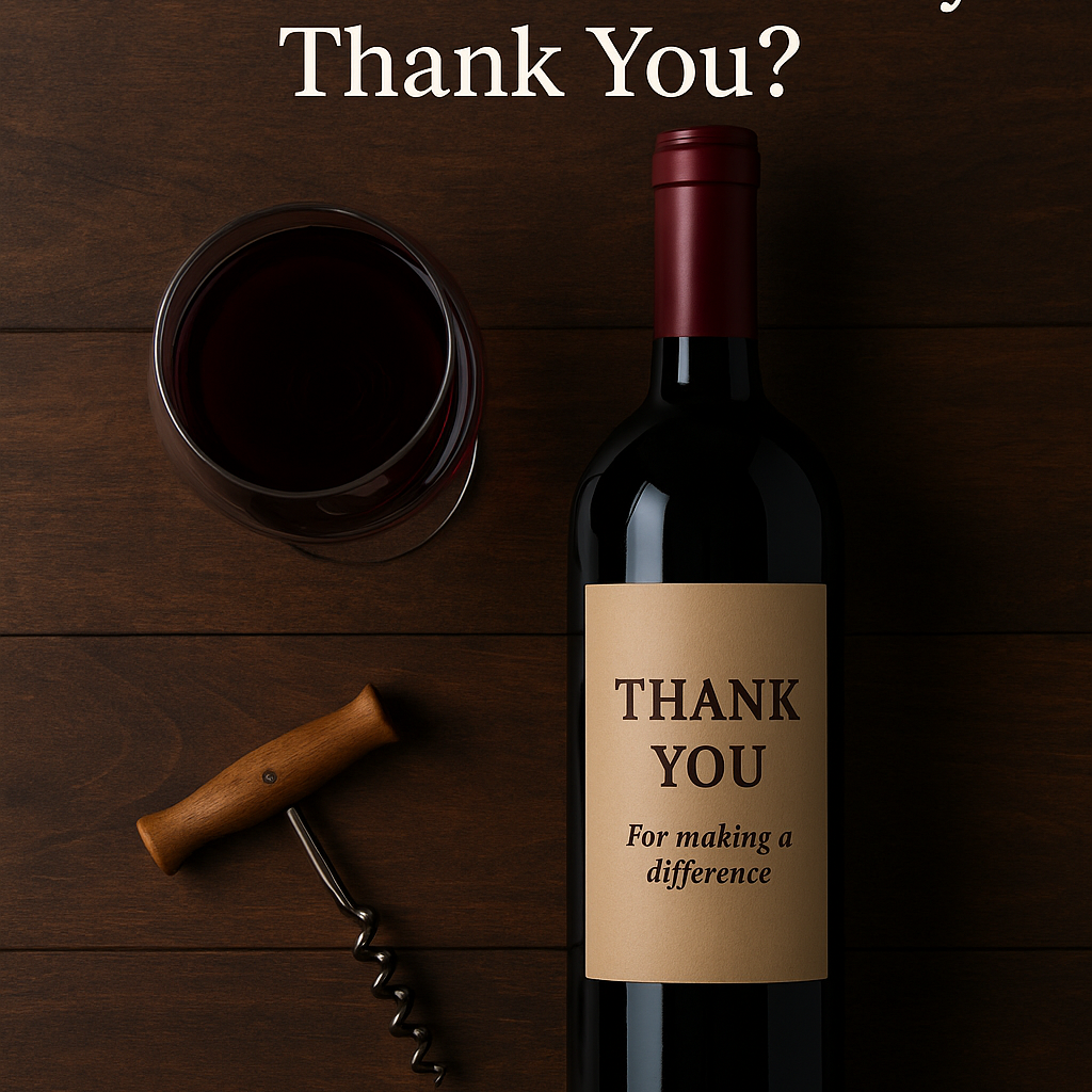 What Kind of Wine Do You Give to Say Thank You?