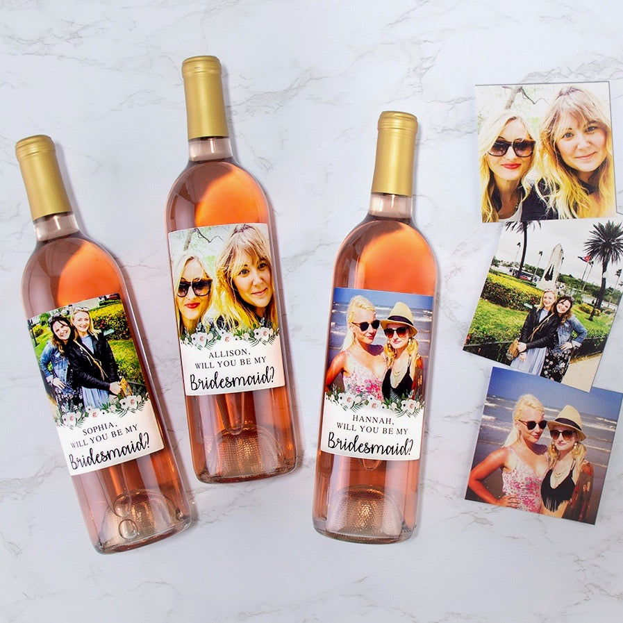 Bridesmaid Wine Labels