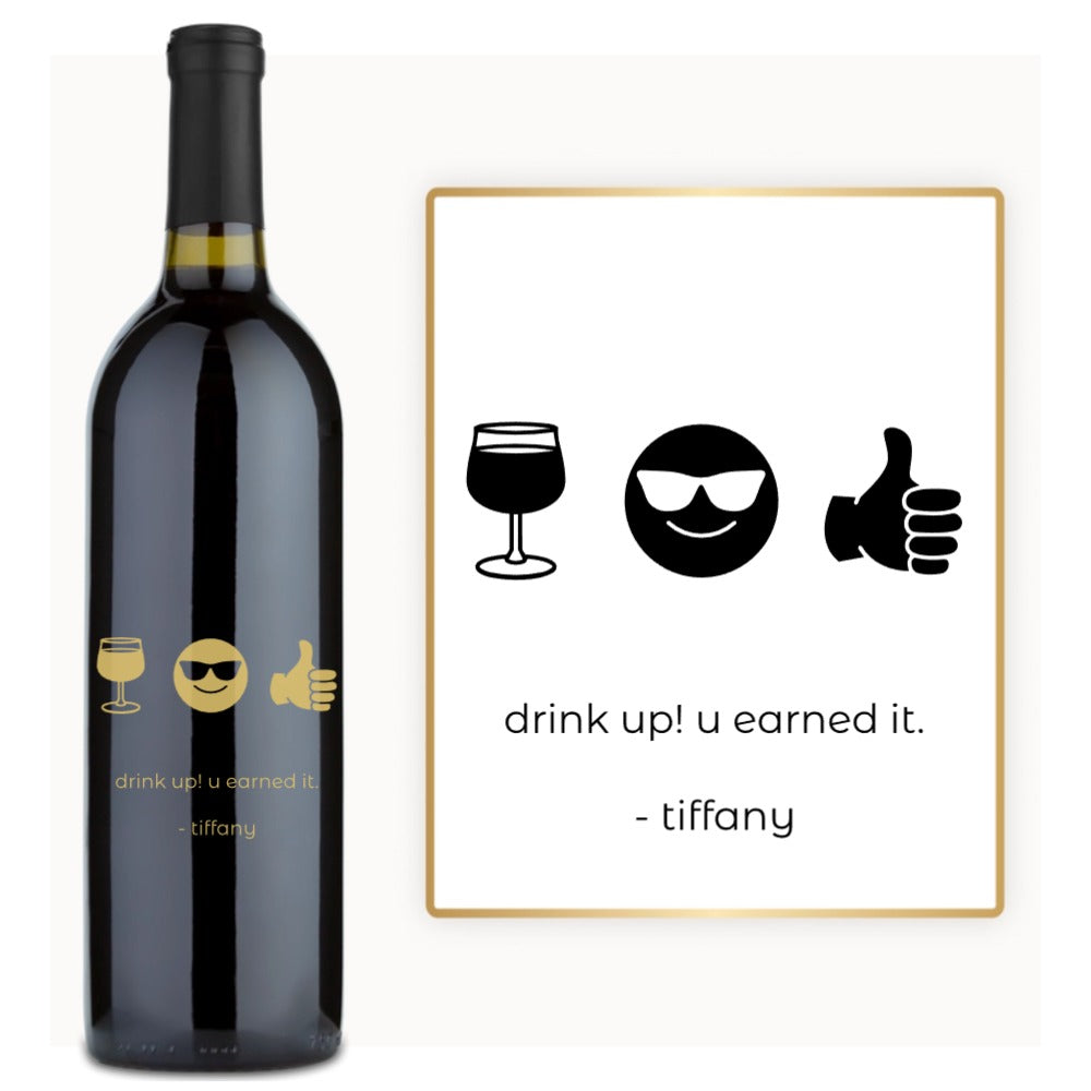 Emoji Celebration – Custom Engraved Wine