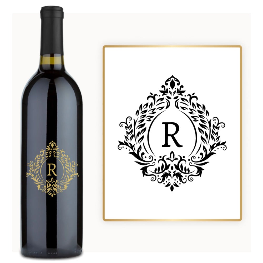 Victorian Crest Monogram – Custom Engraved Wine