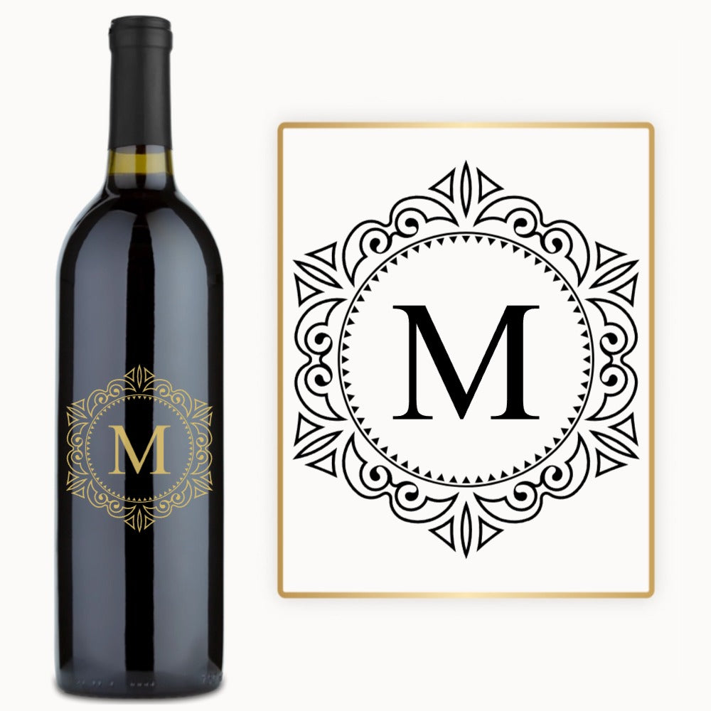 Filigree Monogram – Custom Engraved Wine