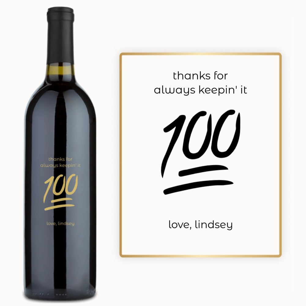 Keep It 100 – Engraved Wine
