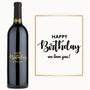 Happy Birthday Rectangle – Engraved Wine