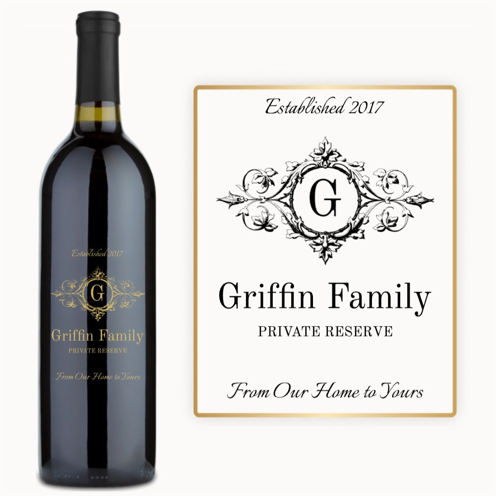 Heritage Monogram – Custom Engraved Wine