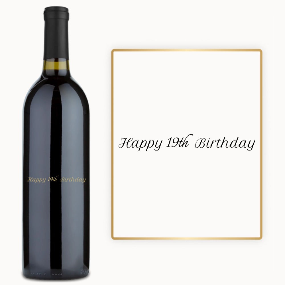 Milestone Birthday Script – Custom Engraved Wine