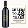 Cheers to 40 Years – Custom Engraved Wine