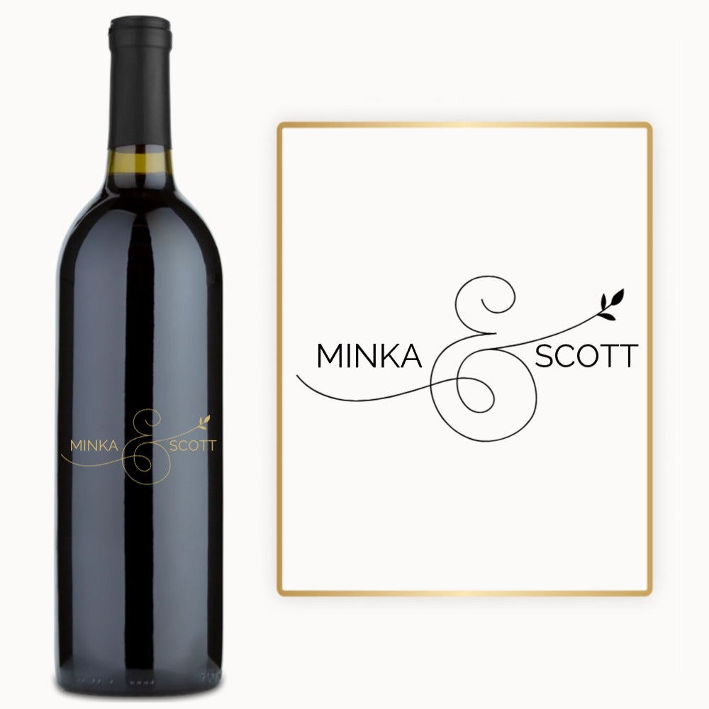 Elegant Ampersand – Custom Engraved Wine