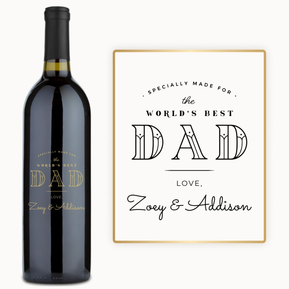 World’s Best Dad – Custom Engraved Wine