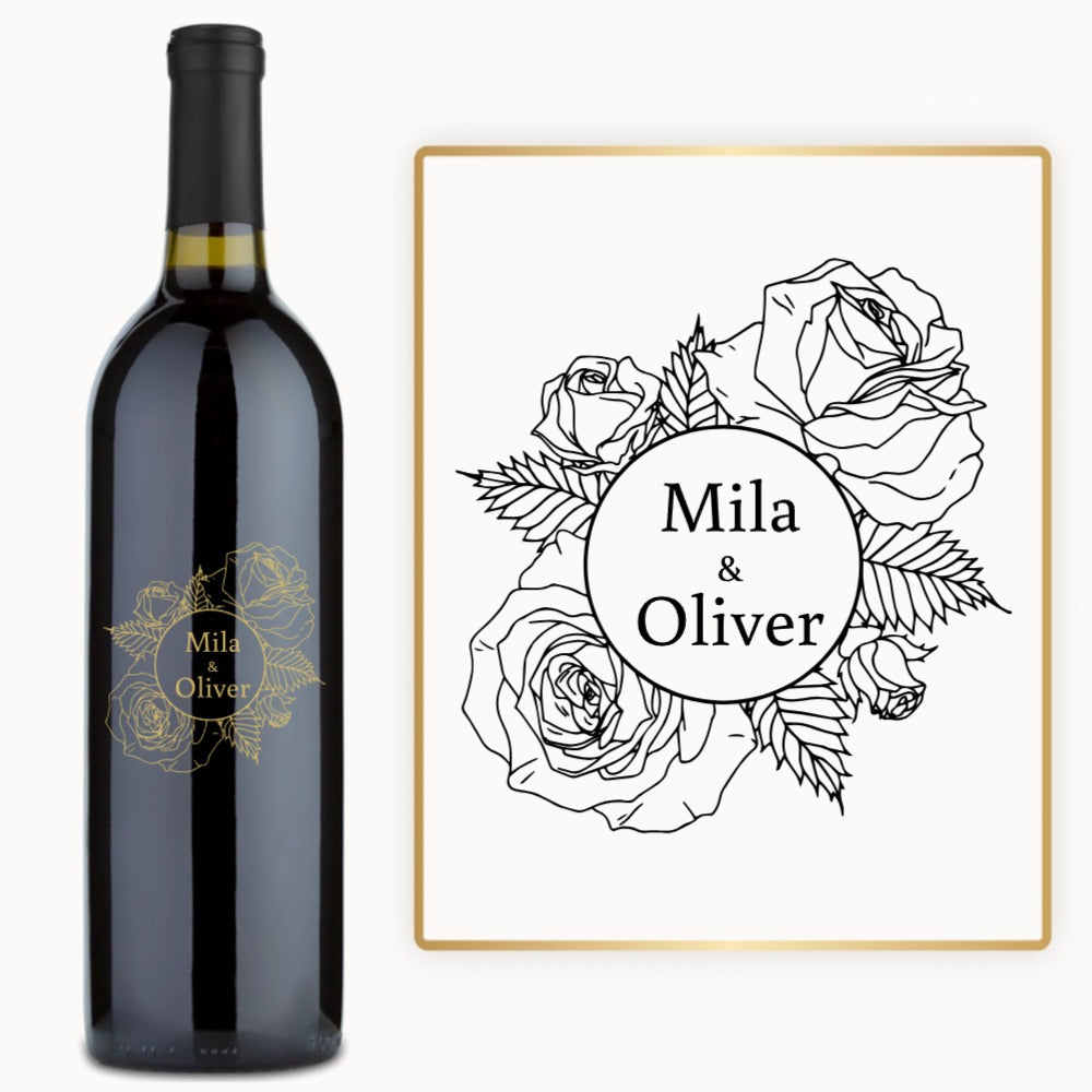 Rose Bouquet Names – Custom Engraved Wine