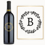 Floral Wreath Initial – Custom Engraved Wine