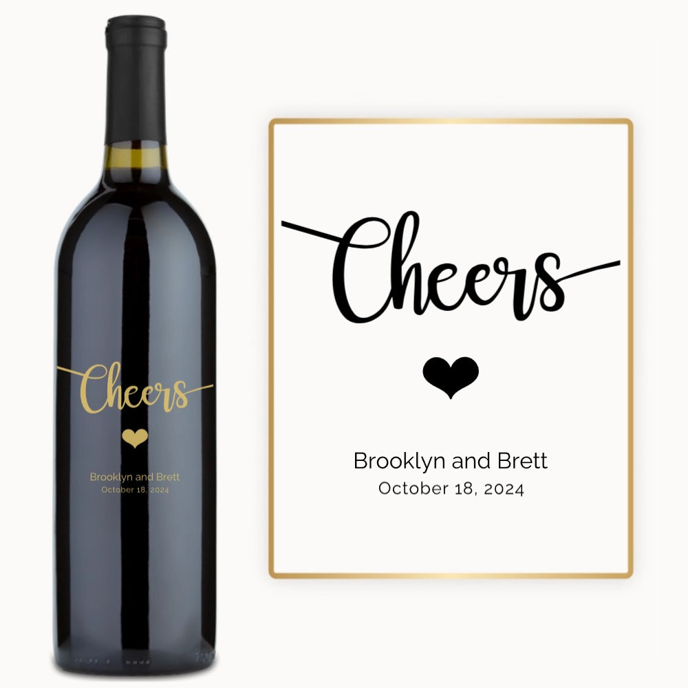 Cheers Heart – Custom Engraved Wine