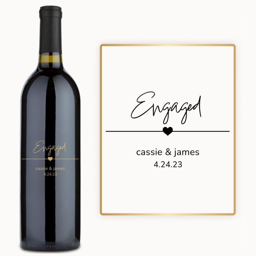 Just Engaged – Custom Engraved Wine