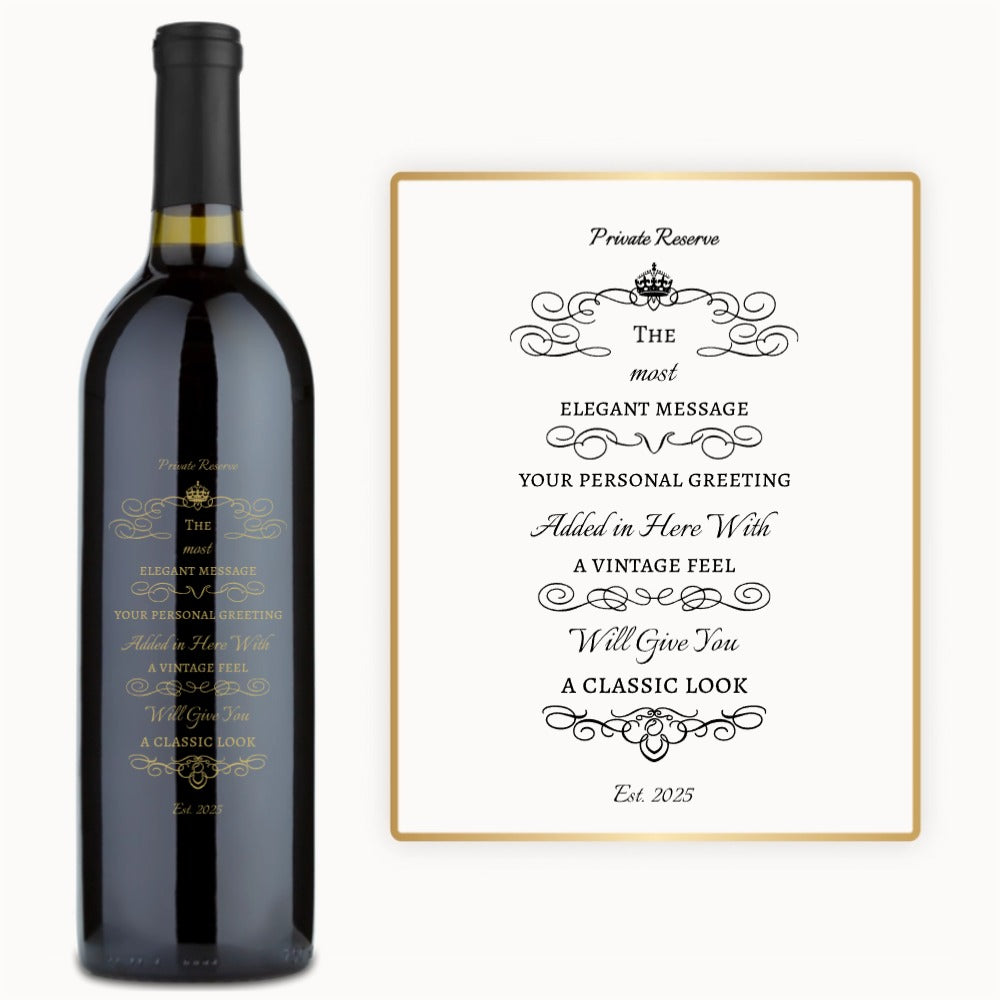 Vintage Scroll – Custom Engraved Wine