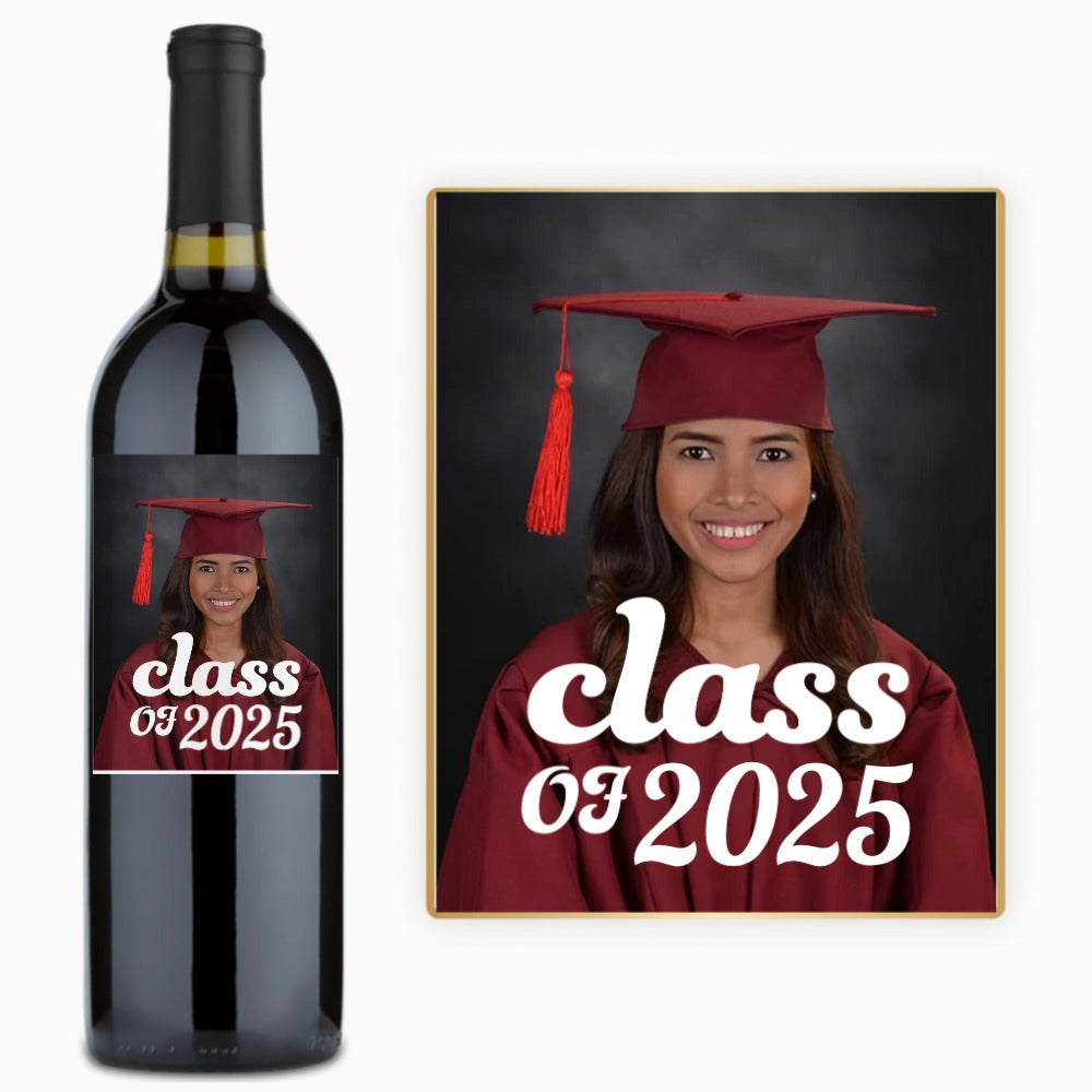 Graduation Photo Class Year – Custom Label Wine
