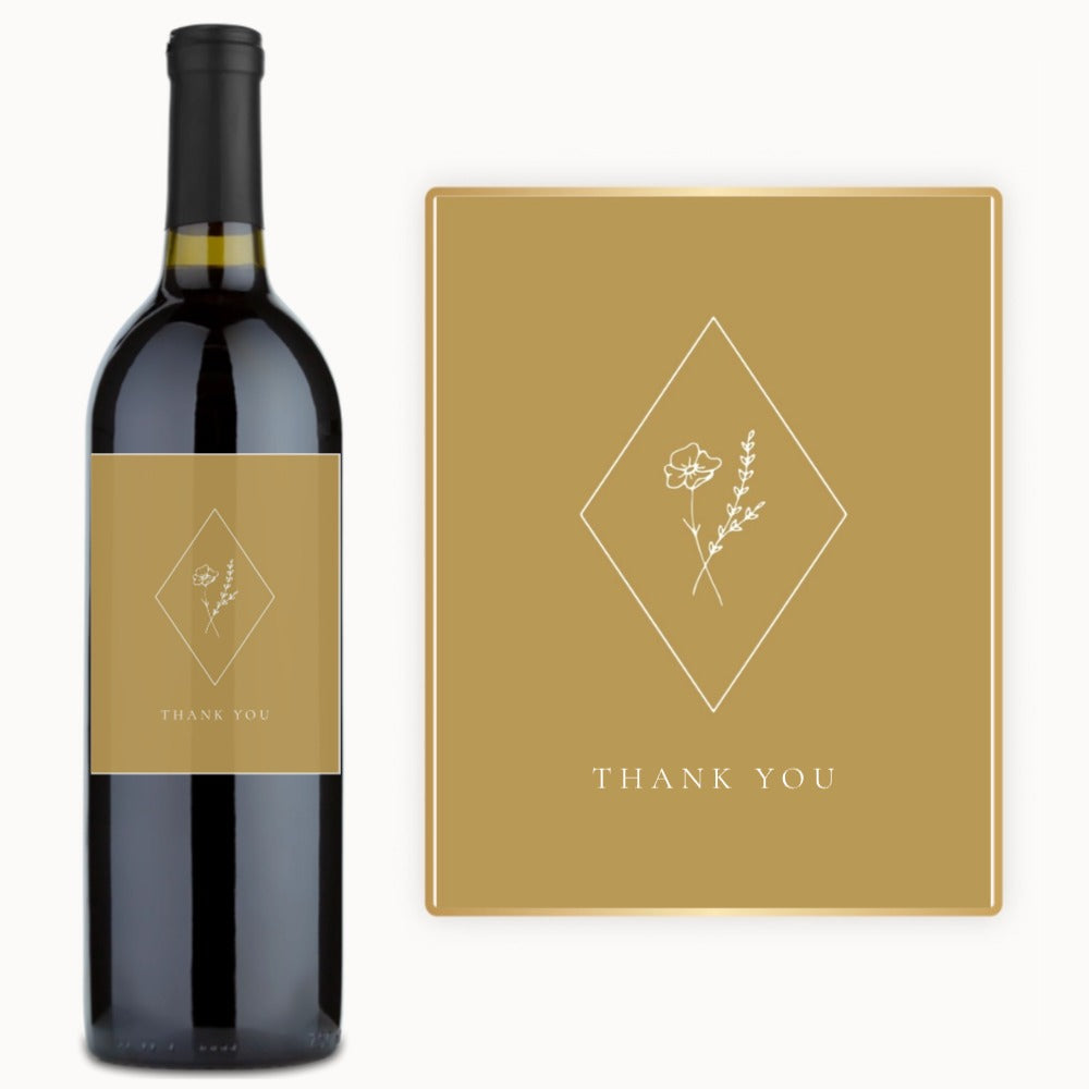 Botanical Thank You – Custom Label Wine