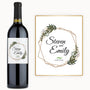 Floral Geometric Wedding – Custom Label Wine
