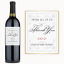 Elegant Script Thank You – Custom Label Wine