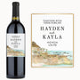Watercolor Coastal Wedding – Custom Label Wine