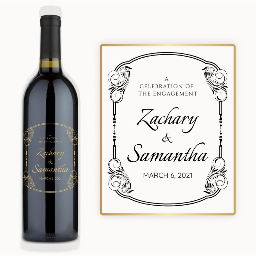 Art Nouveau Frame – Custom Engraved Wine