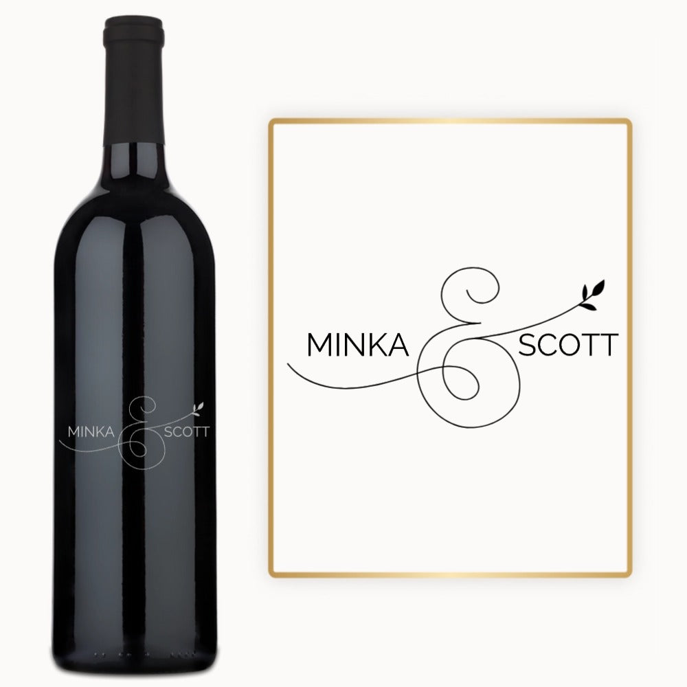 Elegant Ampersand – Custom Engraved Wine