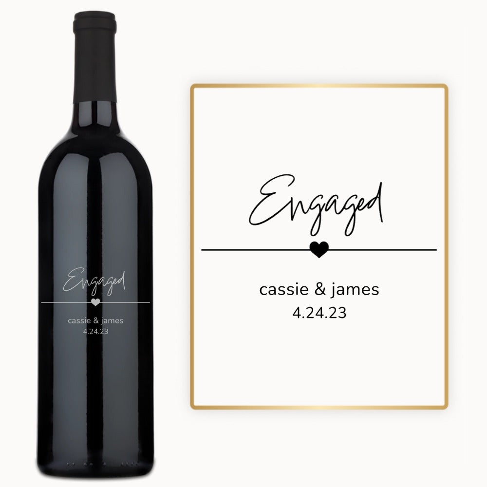 Just Engaged – Custom Engraved Wine