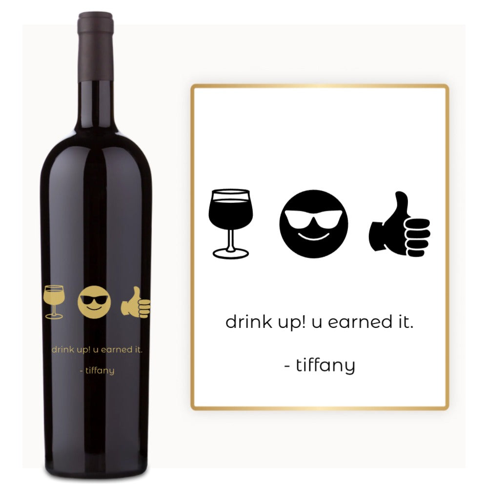 Emoji Celebration – Custom Engraved Wine