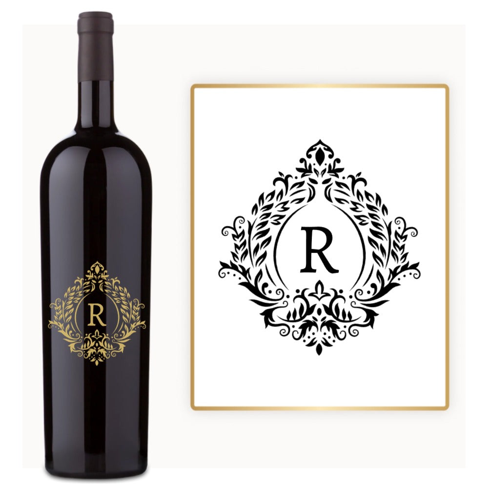 Victorian Crest Monogram – Custom Engraved Wine