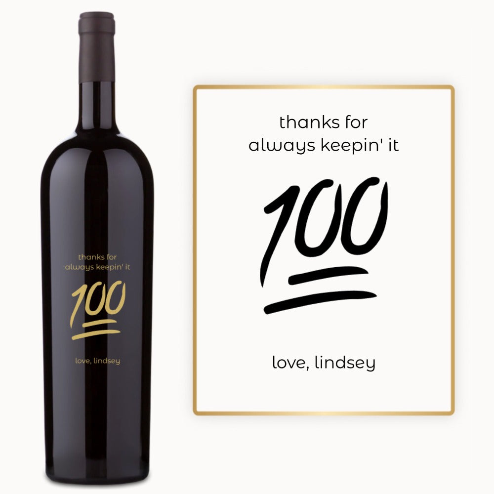 Keep It 100 – Engraved Wine