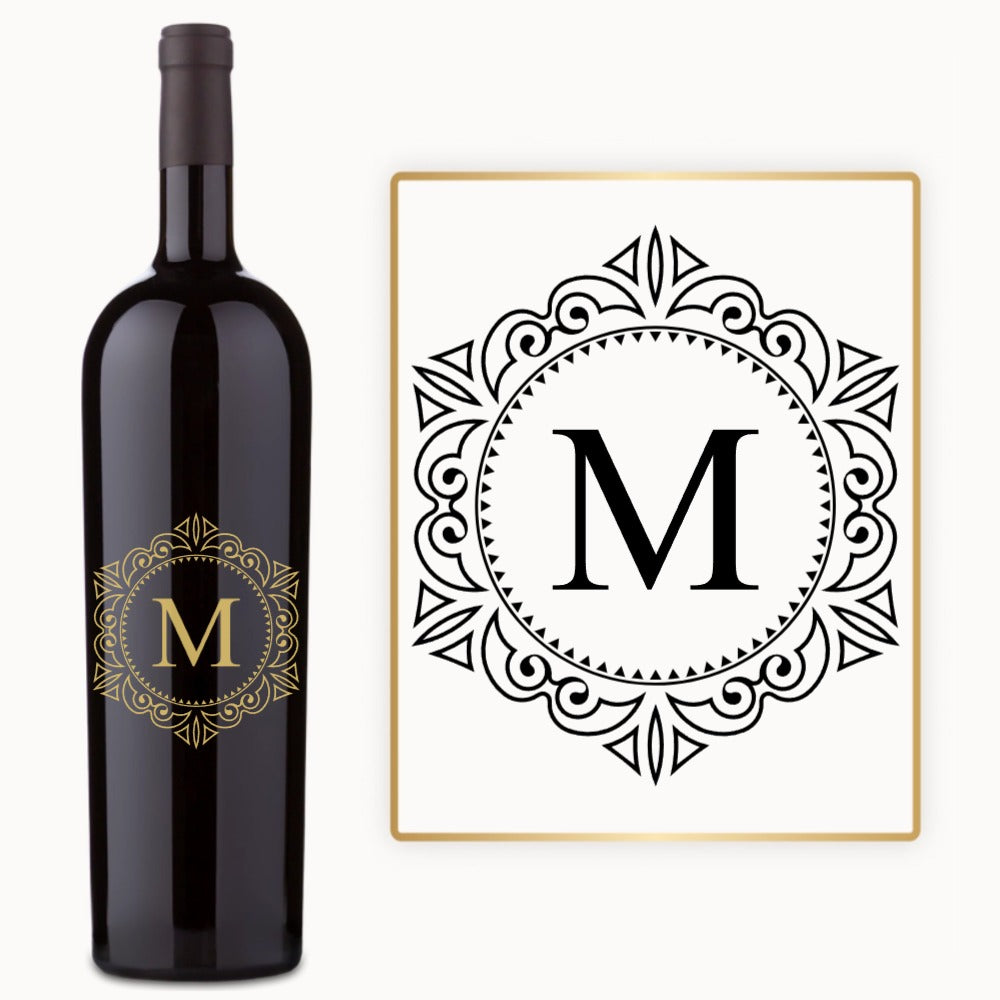 Filigree Monogram – Custom Engraved Wine