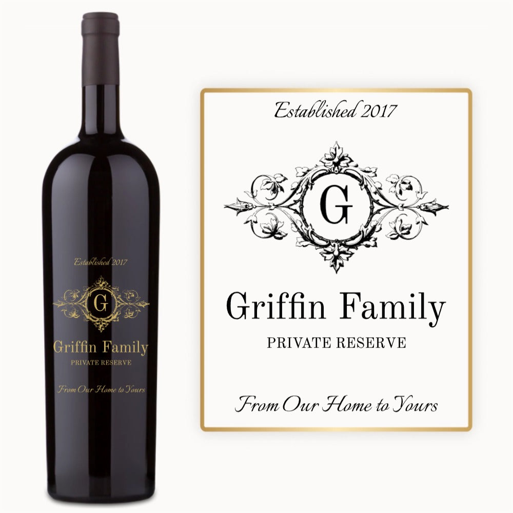 Heritage Monogram – Custom Engraved Wine