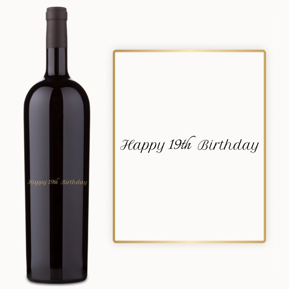 Milestone Birthday Script – Custom Engraved Wine