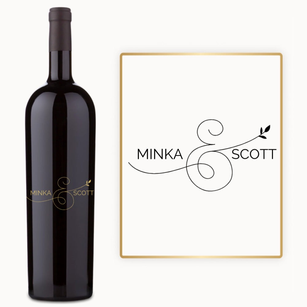 Elegant Ampersand – Custom Engraved Wine