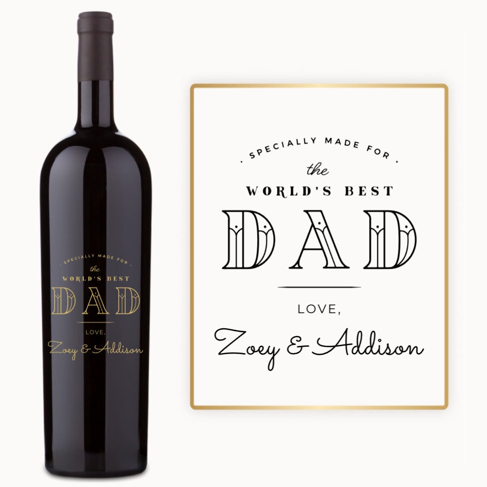World’s Best Dad – Custom Engraved Wine