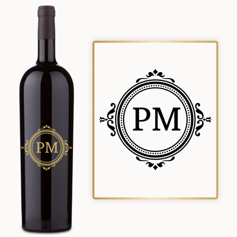 Circle Monogram Initial – Custom Engraved Wine