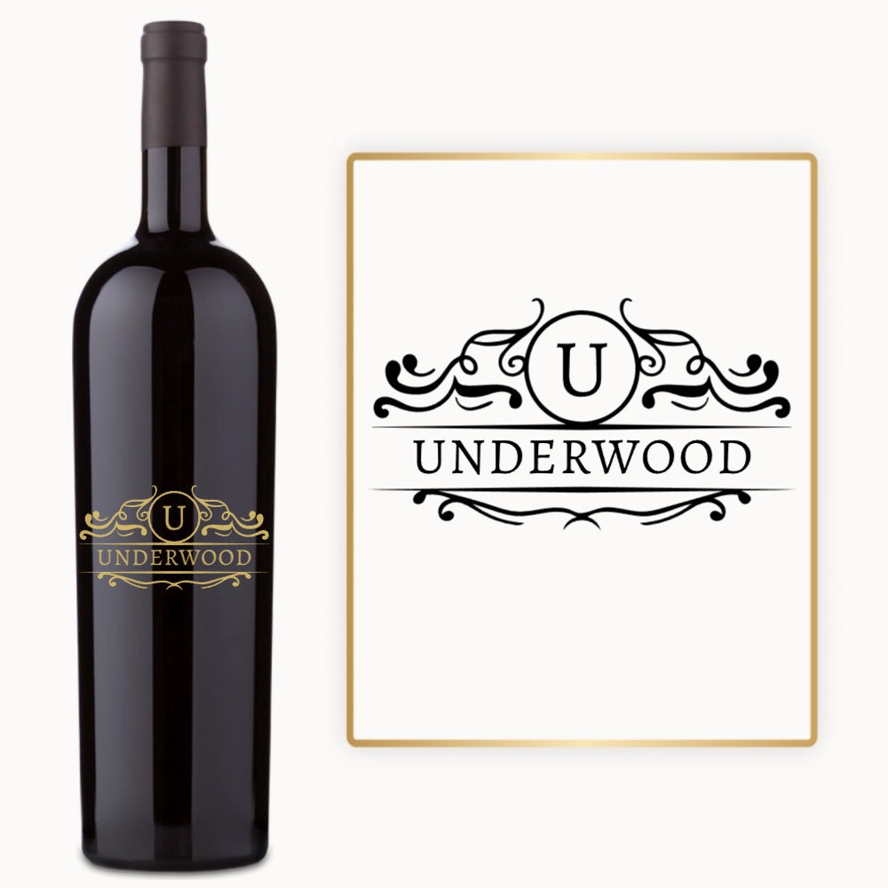 Circle Crest Monogram – Custom Engraved Wine