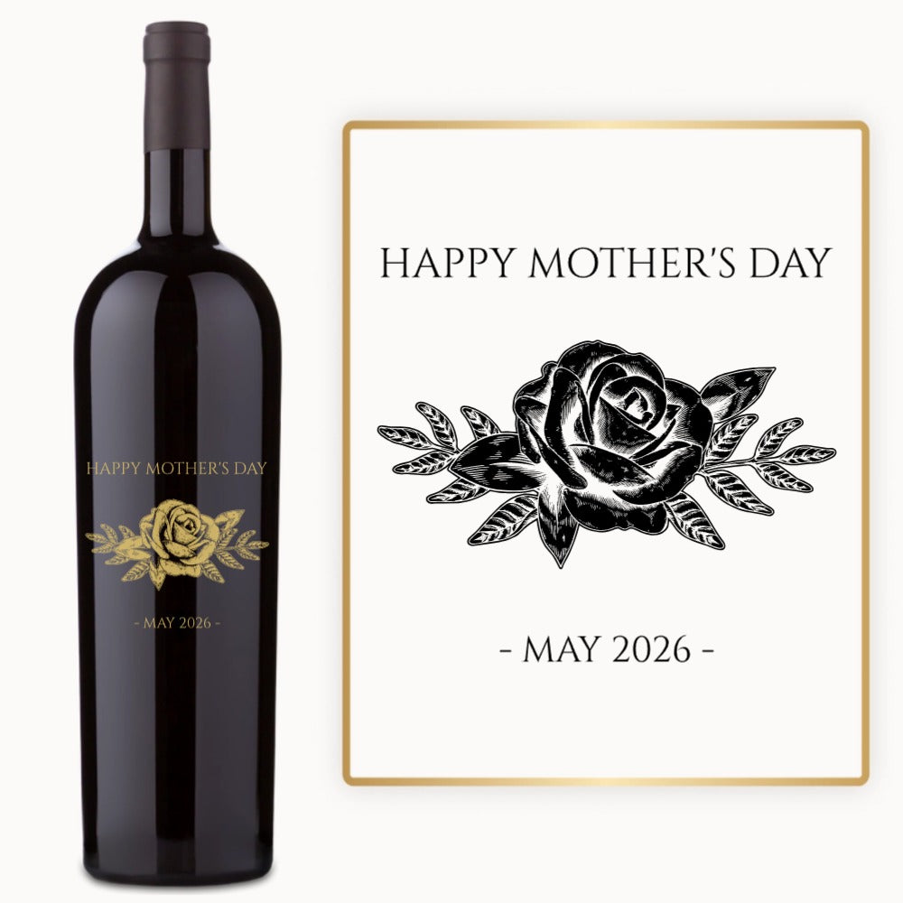 Mother’s Day Rose - Engraved Wine Gift