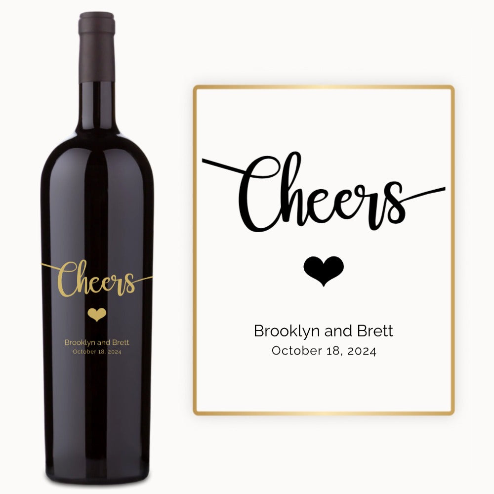 Cheers Heart – Custom Engraved Wine