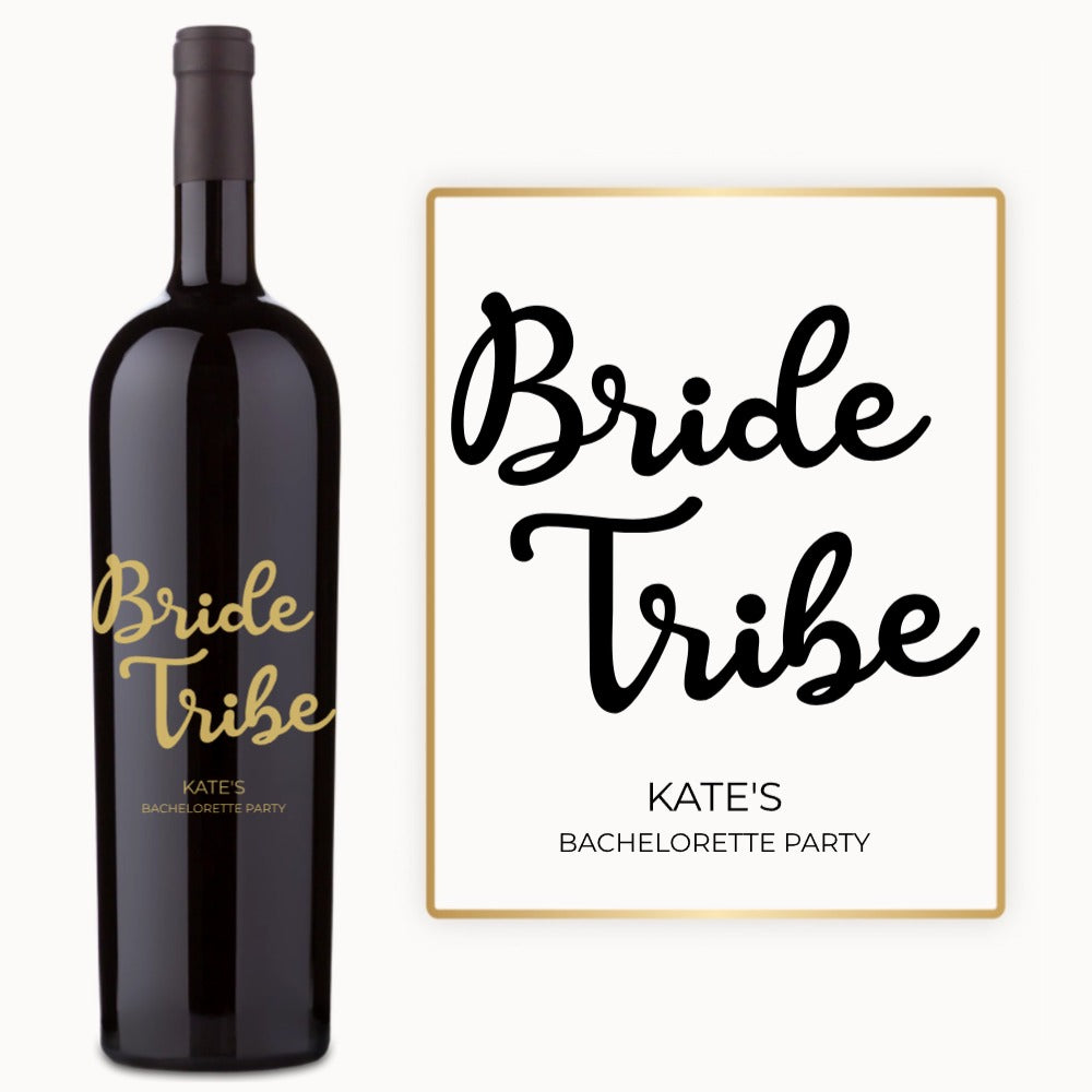 Bride Tribe - Engraved Bachelorette Wine