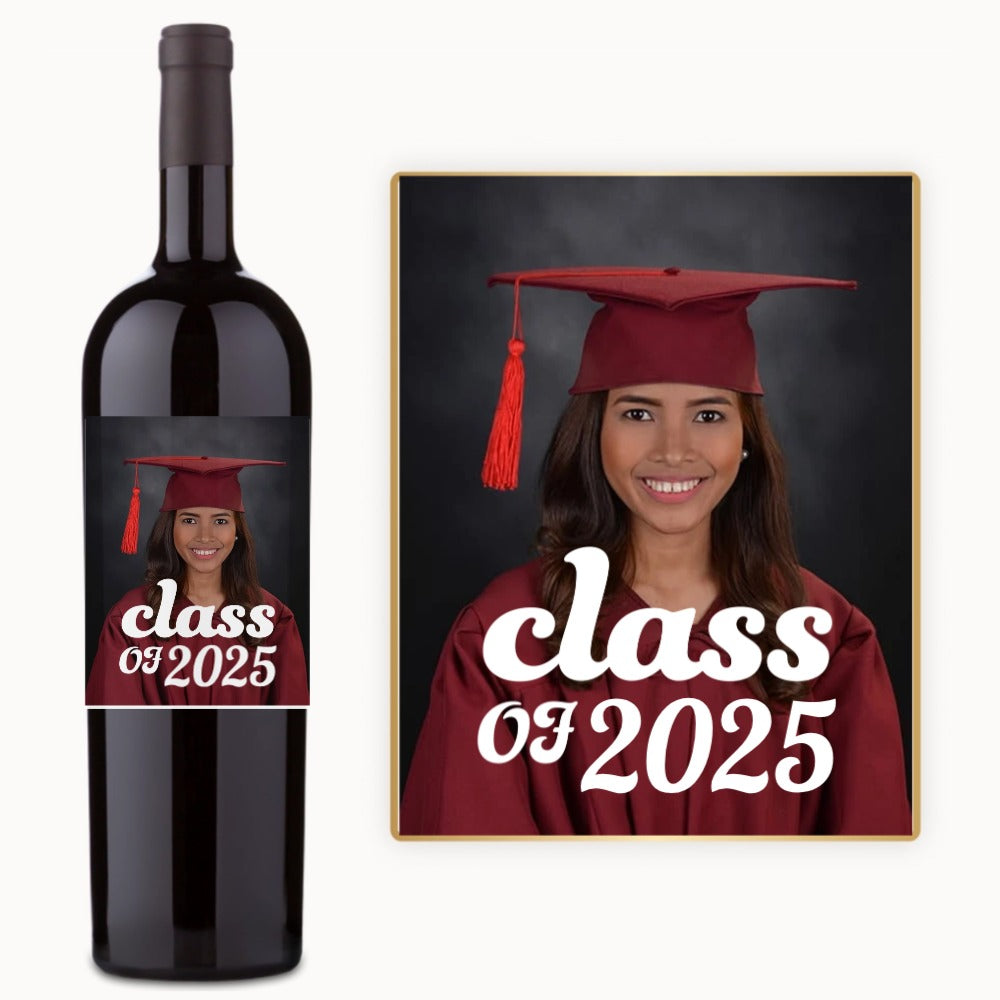 Graduation Photo Class Year – Custom Label Wine
