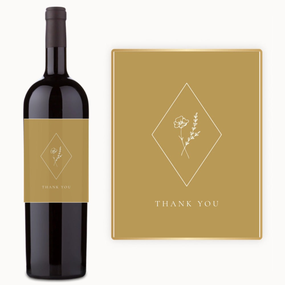 Botanical Thank You – Custom Label Wine