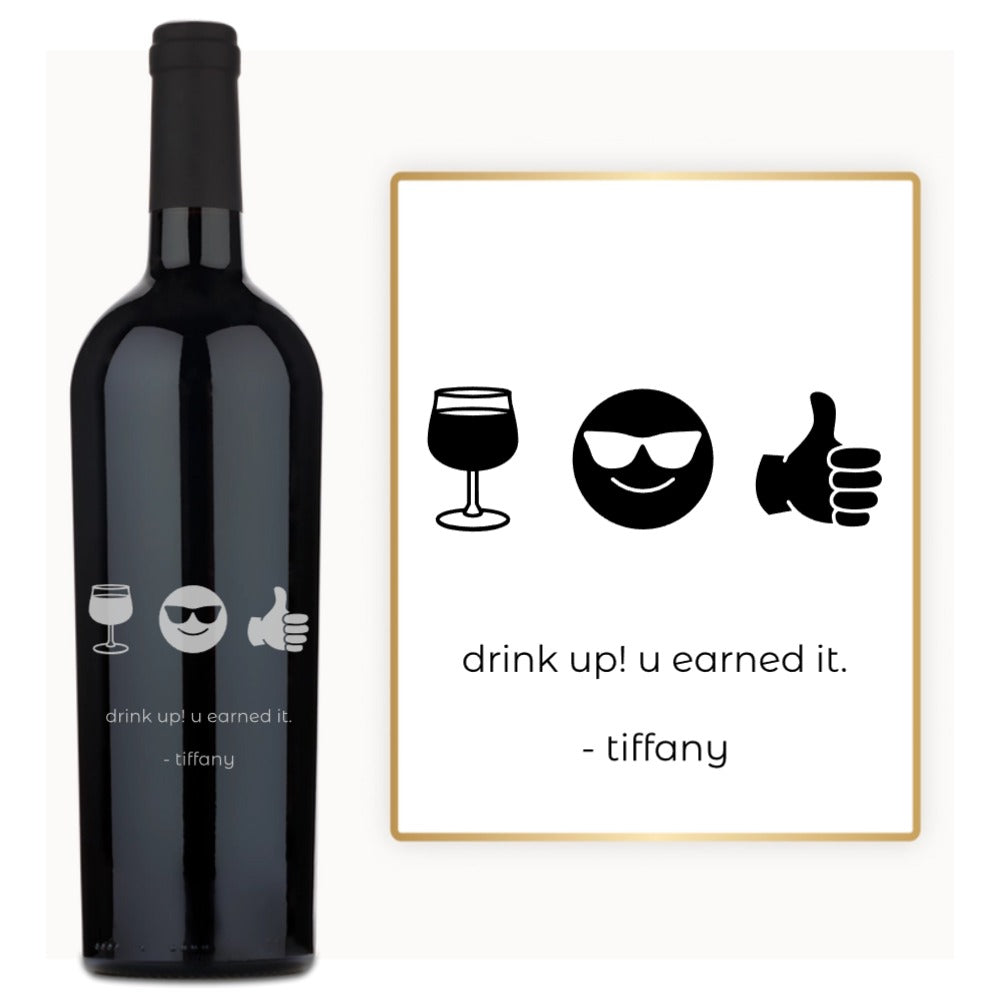 Emoji Celebration – Custom Engraved Wine