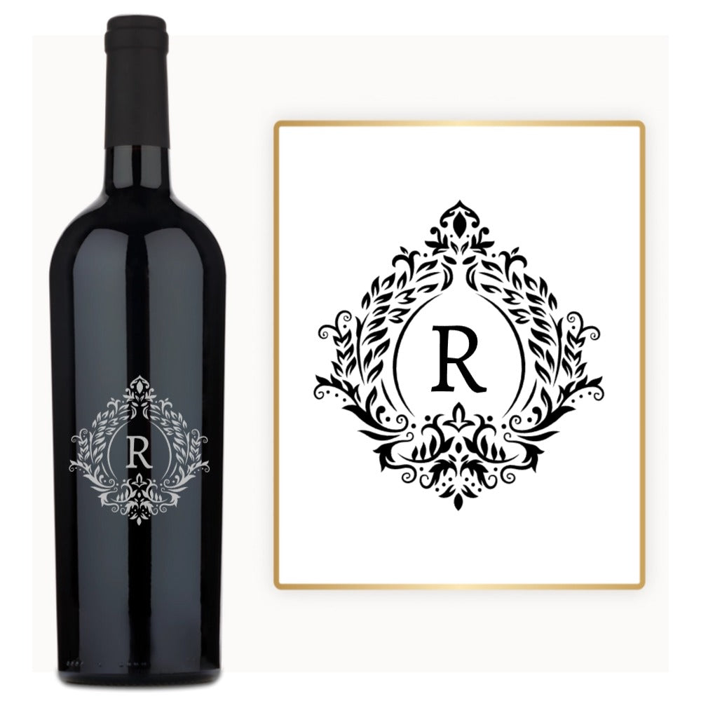 Victorian Crest Monogram – Custom Engraved Wine