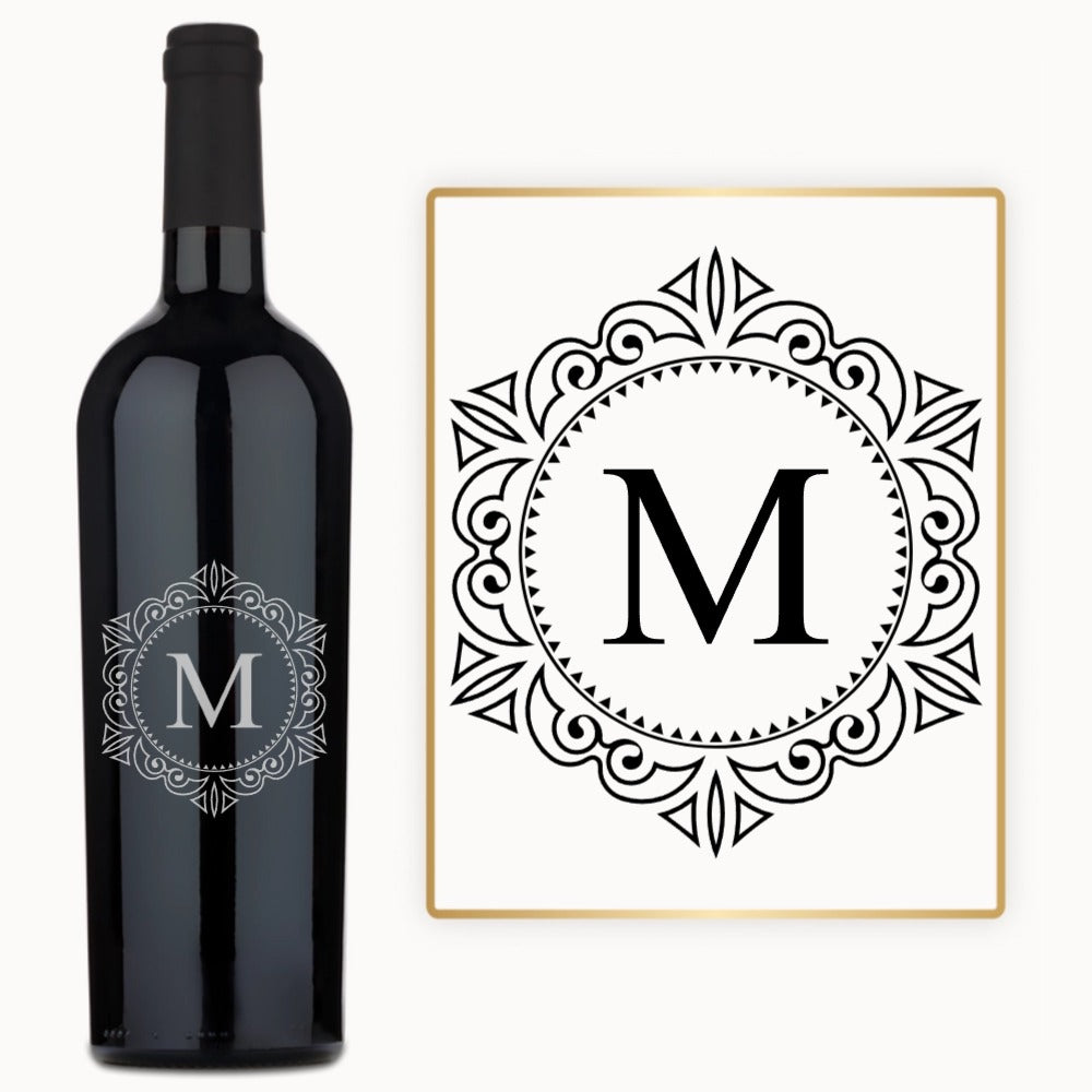 Filigree Monogram – Custom Engraved Wine
