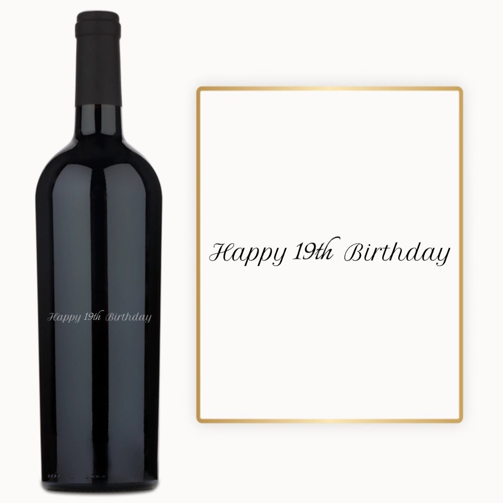 Milestone Birthday Script – Custom Engraved Wine