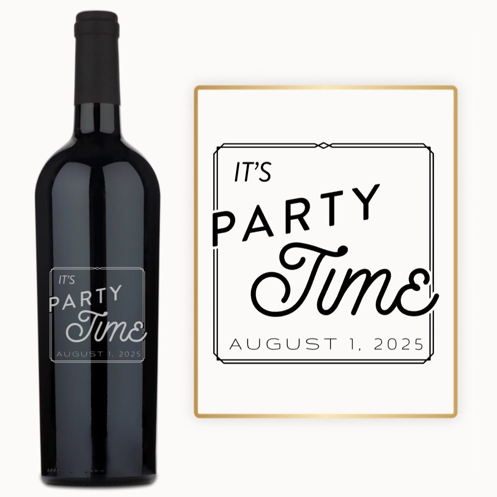 Party Time – Custom Engraved Wine