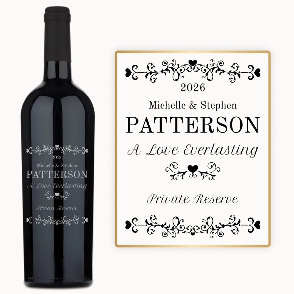 Heart Vines – Custom Engraved Wine