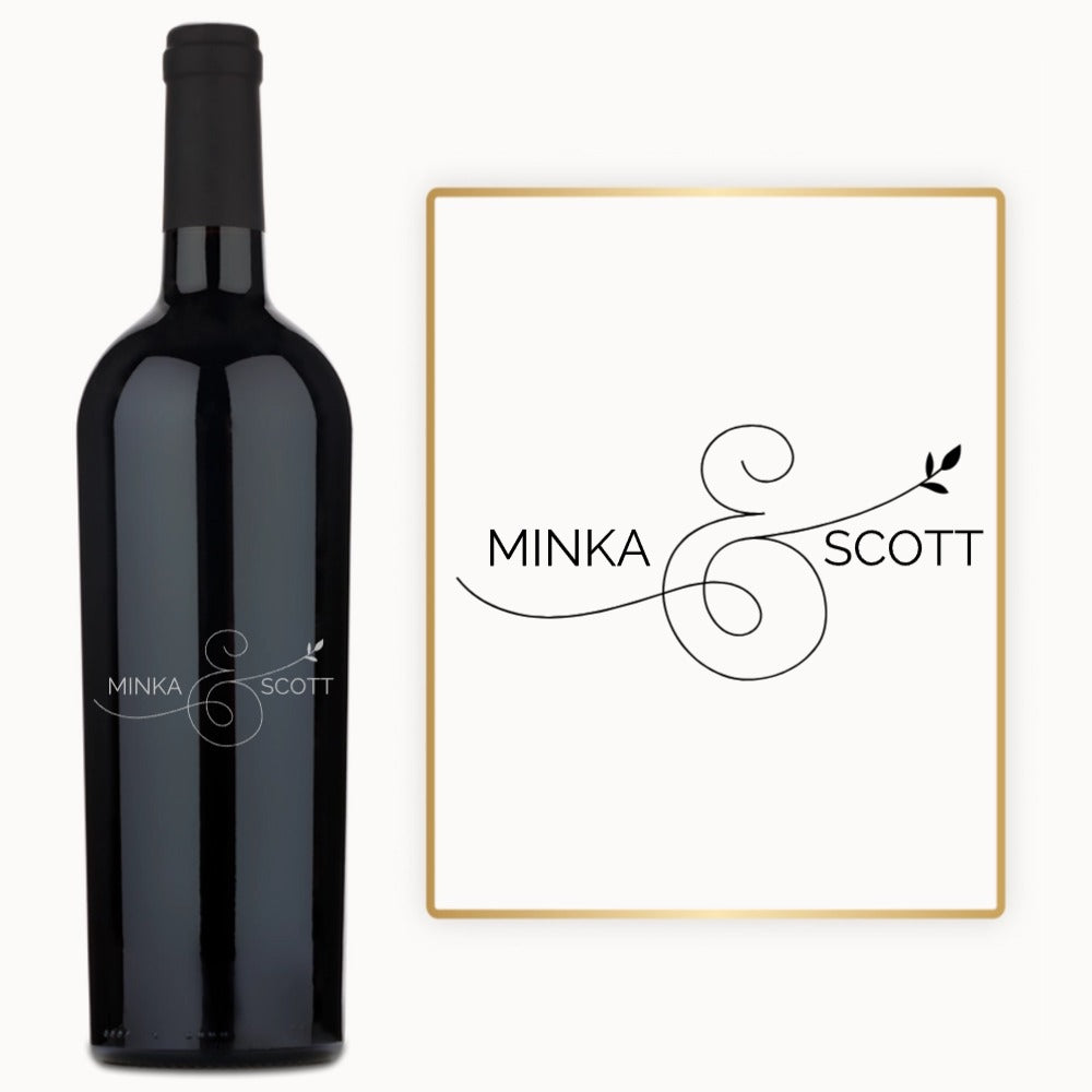Elegant Ampersand – Custom Engraved Wine