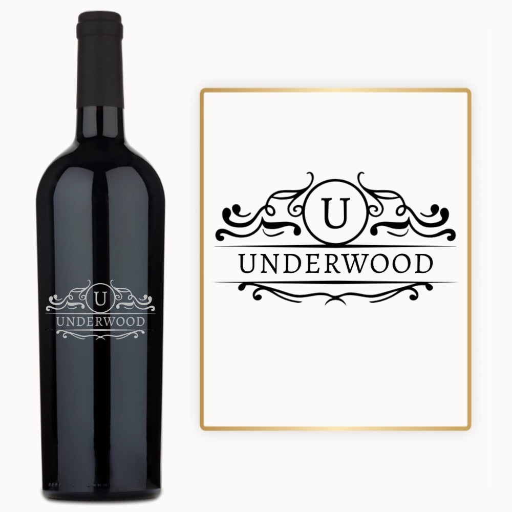Circle Crest Monogram – Custom Engraved Wine